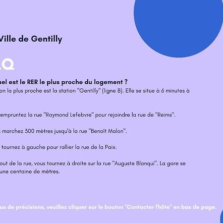 Paris Gentilly Appartement Tout Equipe - Rer B Extérieur photo