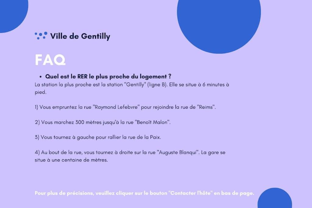 Paris Gentilly Appartement Tout Equipe - Rer B Extérieur photo